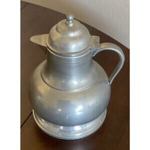 vintage pewter creamer with lid